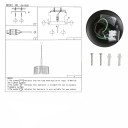 Black Metal Natural Wood Cylinder Cage Pendant Ceiling Light 3xE27