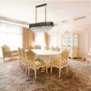 Orbit Glow Design Tiered Crystal Modern Chandelier Ceiling Light - Black - Gold