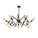 Black Hinged Rod Metal Spider Chandelier Ceiling Light E27 Fittings