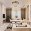 Herringbone Crystal Chandelier Ceiling Light Gold