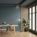 Cone-Shaded Floor Lamp with Gold Detailing & Decorative Shade - Versatile Colours
