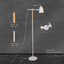 Sleek Nordic Floor Lamp with Oak Wood Detail
