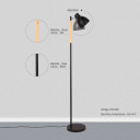 Nordic Floor Lamp with Wood Accent