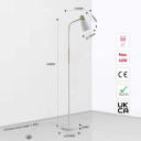 Modern Floor Lamp with Gold Accents