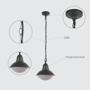 Dark Grey Norman Vintage Outdoor Pendant Lamp