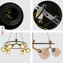 Locanda Amber Glass Island Chandelier Ceiling Light
