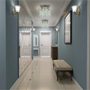 Star Crystal Flush Chandelier Ceiling Light