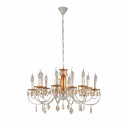 Elegant Amber Crystal Metal Arm Ceiling Chandelier Light