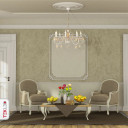 Elegant Amber Crystal Metal Arm Ceiling Chandelier Light