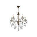 Mary Lillian Mediterranean Elegant Transitional Crystal Chandelier Ceiling Light