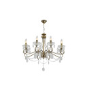 Mary Lillian Mediterranean Elegant Transitional Crystal Chandelier Ceiling Light