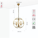 Modern Globe Cage Pendant Chandelier Ceiling Light