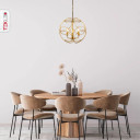 Modern Globe Cage Pendant Chandelier Ceiling Light