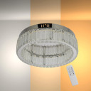 Ring Crystal Chrome Flush Ceiling Chandelier Light with Remote Control