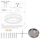Ring Crystal Chrome Flush Ceiling Chandelier Light with Remote Control