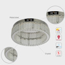Ring Crystal Chrome Flush Ceiling Chandelier Light with Remote Control