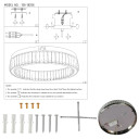 Ring Crystal Chrome Flush Ceiling Chandelier Light with Remote Control