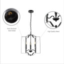 Rustic Black Cage Candle Lantern Chandelier Ceiling Light