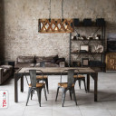 Oak Wood Farmhouse Cuboid Island Chandelier Ceiling Light