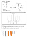 American Fluted Glass Chandelier Ceiling Light