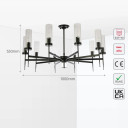 American Fluted Glass Chandelier Ceiling Light