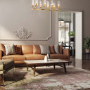 American Fluted Glass Chandelier Ceiling Light