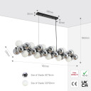Celestial Cluster Vertical and Horizontal Chandeliers