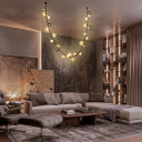 Dimmable Multi-Glass Globe Branch Pendant Light