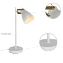 Chic Retro Desk Lamp with Brass Accents