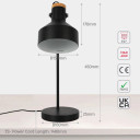 Modern Desk Lamp with Wooden Accent