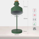 Modern Desk Lamp with Wooden Accent