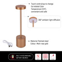 Sleek Portable Rechargeable LED Column Table Lamp