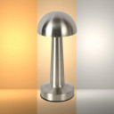 Rechargeable Steel Mushroom Bedside Table Lamp