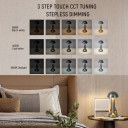 Rechargeable Steel Mushroom Bedside Table Lamp