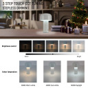 Modern Mushroom Rechargeable LED Bedside Table Lamp