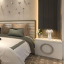 Lumi Crystal Touch Rechargeable Mushroom-Shaped LED Bedside Table Lamp