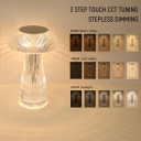 Lumi Crystal Touch Rechargeable Mushroom-Shaped LED Bedside Table Lamp