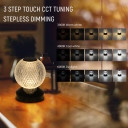 Illumina Sphere Touch Rechargeable Spherical LED Bedside Table Lamp