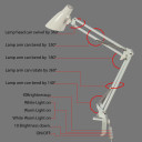 Modern Swing Arm Dimmable LED Desk Lamp