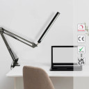 Black LED Long Arm Dimming Desk Light