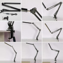 Black LED Long Arm Dimming Desk Light