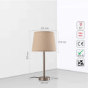 Nickel Flaxen Minimalist Table Lamp