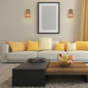 Elegant Reeded Glass Wall Light with Pull Down Switch