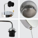 Elegant Reeded Glass Wall Light with Pull Down Switch