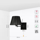 Metal Swing Arm Frustum Wall Light with Pull Down Switch