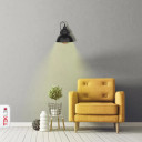 Black Metal Hinged Dome Wall Light