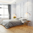 Golden Black Hinged Metal Swing Arm White Frustum Wall Light