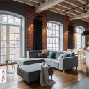 Red Bronze Metal Funnel Flat Wall Light