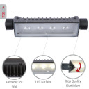 12W IP54 Black LED Wallwasher Wall Light