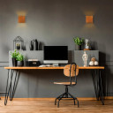 6W Warm White 3000K Gold Aluminium Bronze Metal LED Wall Light